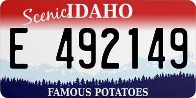 ID license plate E492149