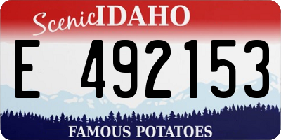 ID license plate E492153