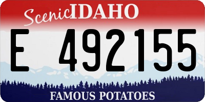 ID license plate E492155