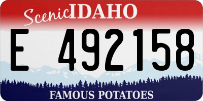 ID license plate E492158