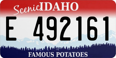 ID license plate E492161