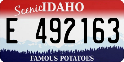 ID license plate E492163