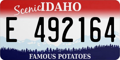 ID license plate E492164
