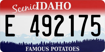 ID license plate E492175