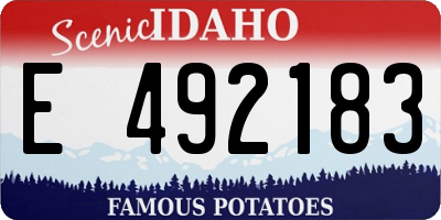 ID license plate E492183