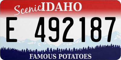 ID license plate E492187