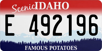 ID license plate E492196