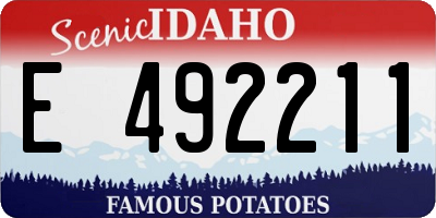 ID license plate E492211