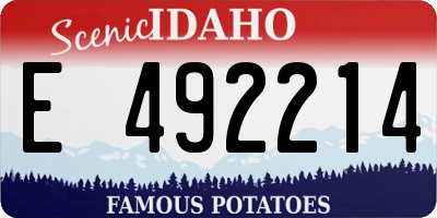 ID license plate E492214