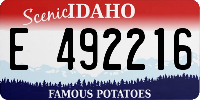ID license plate E492216