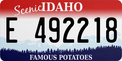 ID license plate E492218