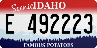 ID license plate E492223
