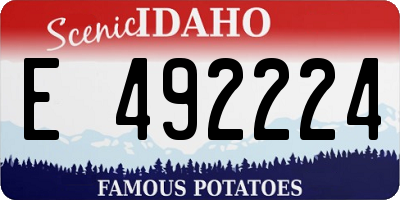 ID license plate E492224