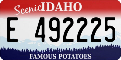 ID license plate E492225