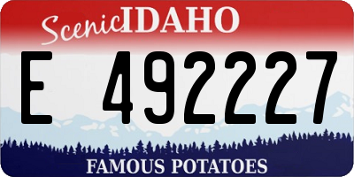 ID license plate E492227