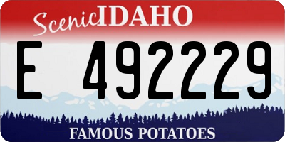 ID license plate E492229