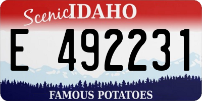 ID license plate E492231