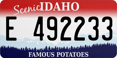 ID license plate E492233