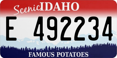 ID license plate E492234