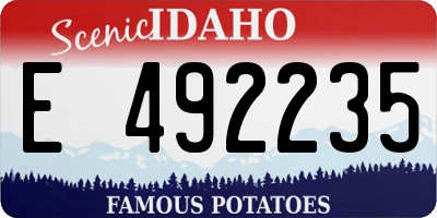 ID license plate E492235