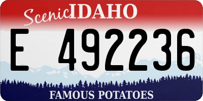 ID license plate E492236
