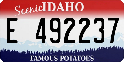 ID license plate E492237