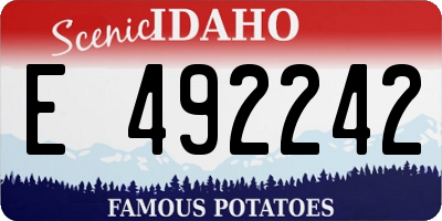 ID license plate E492242