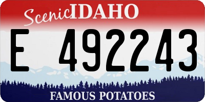 ID license plate E492243