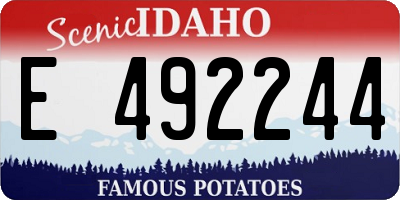 ID license plate E492244