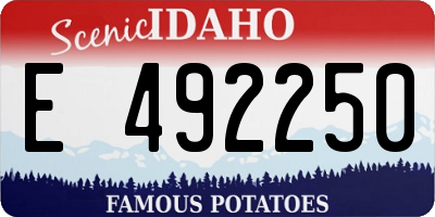 ID license plate E492250