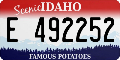 ID license plate E492252