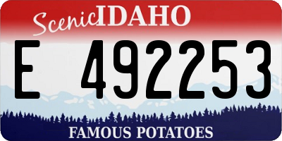 ID license plate E492253