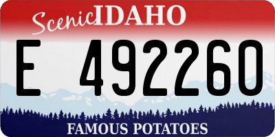 ID license plate E492260