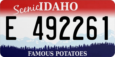 ID license plate E492261
