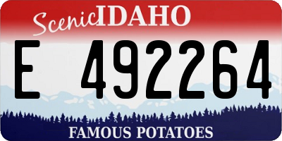 ID license plate E492264