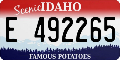 ID license plate E492265