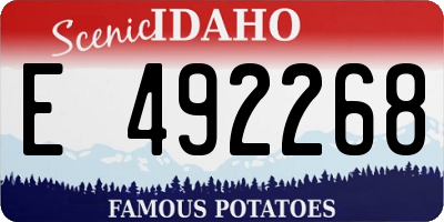 ID license plate E492268