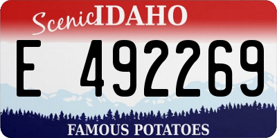 ID license plate E492269