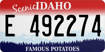 ID license plate E492274
