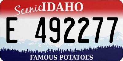 ID license plate E492277