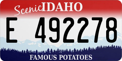 ID license plate E492278