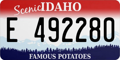 ID license plate E492280