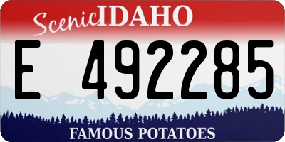 ID license plate E492285