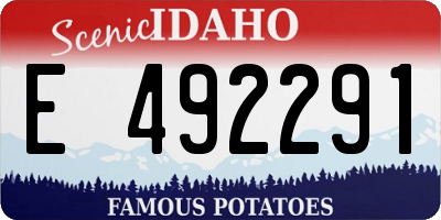 ID license plate E492291