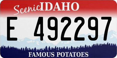 ID license plate E492297