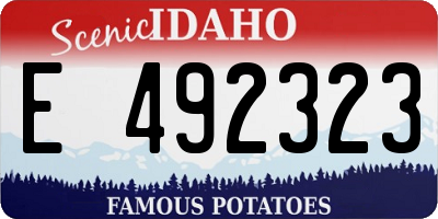 ID license plate E492323