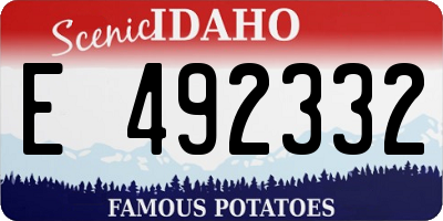 ID license plate E492332