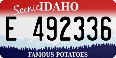 ID license plate E492336