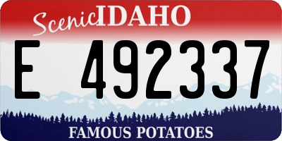 ID license plate E492337