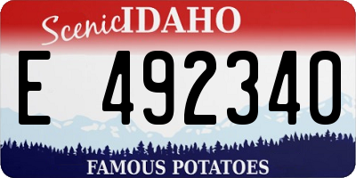 ID license plate E492340